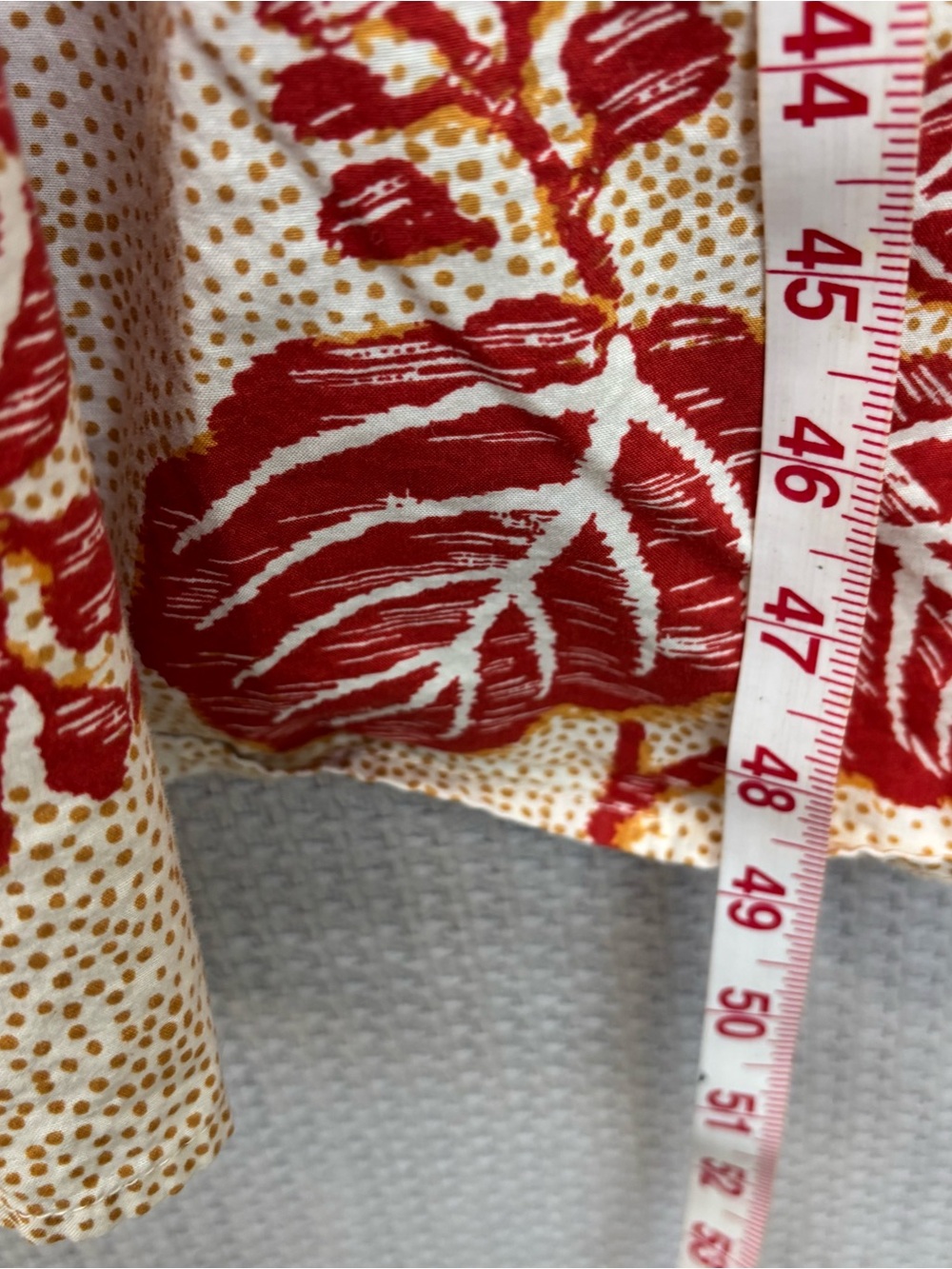 Fat Face Aubrey Vine Maxi Dress Sz 14 Cotton Tiered Boho Tropical Tan Red - Picture 9 of 10